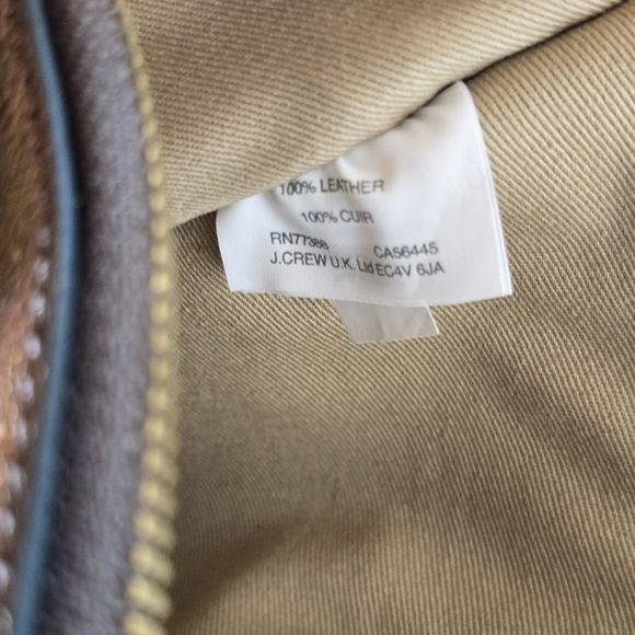 J. Crew Metallic Gold Leather Zip Closure Pouch - Picture 8 of 8